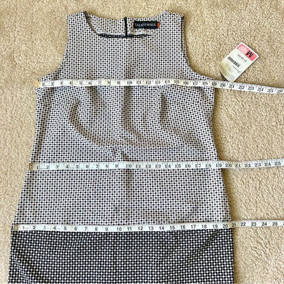 NWT Vintage TALK OF THE WALK Sleeveless Contrast Shift Day Dress—SZ. Medium - Picture 12 of 15